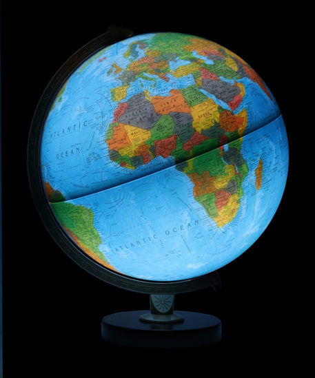 Blue Replogle Livingston Illuminated Desktop Globe 