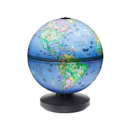 Rotating globe-12535-illuminated-blue
