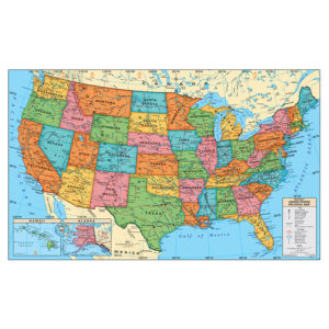 USA Map-72118-education-laminated