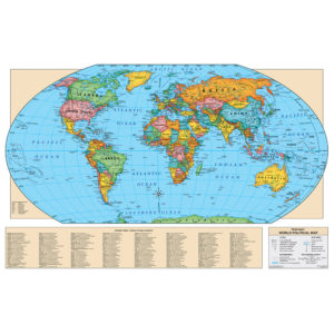 World Map-72119-education-laminated