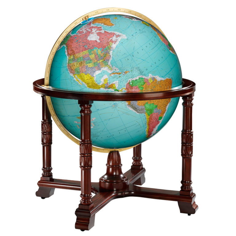 Diplomat 32″ Blue Illuminated Floor Heirloom Replogle Globes
