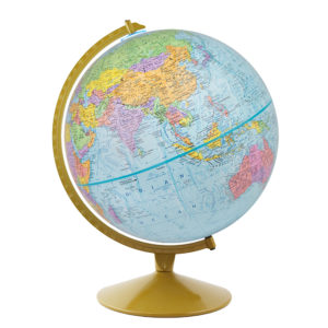 Explorer 12″ Blue Raised Relief Desk Globe