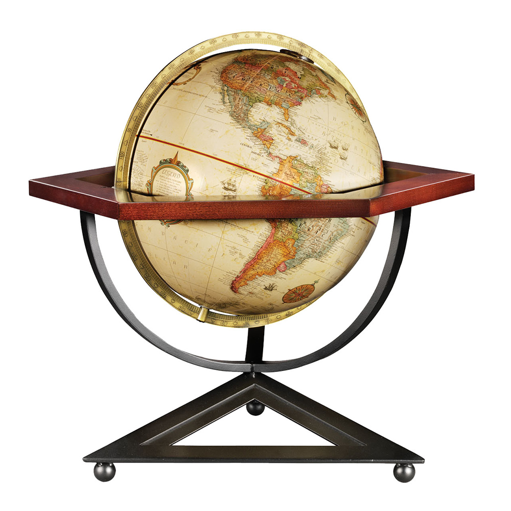 thumbnail image 2 of Replogle 12 Inch Explorer Globe - Raised Relief World Map With Gold Base, Over 4000 Location Names 2 of 11