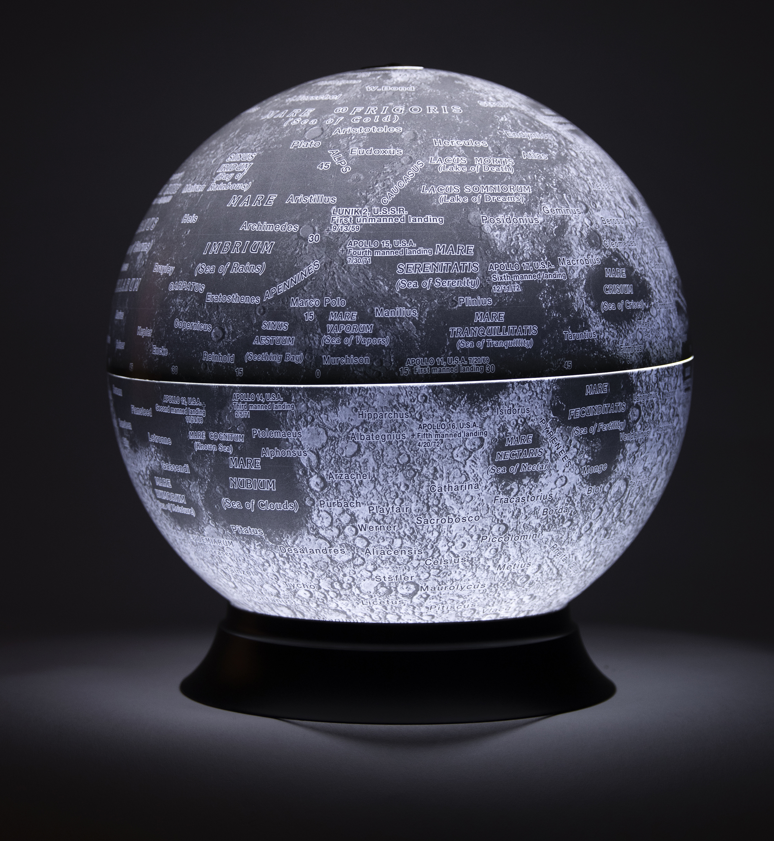 Moon Replogle Moon Illuminated Desktop Globe 