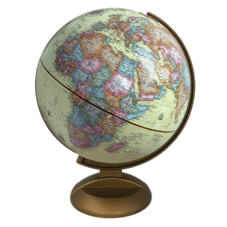 Eugene 12″ Antique Raised Relief Desk Replogle Globes