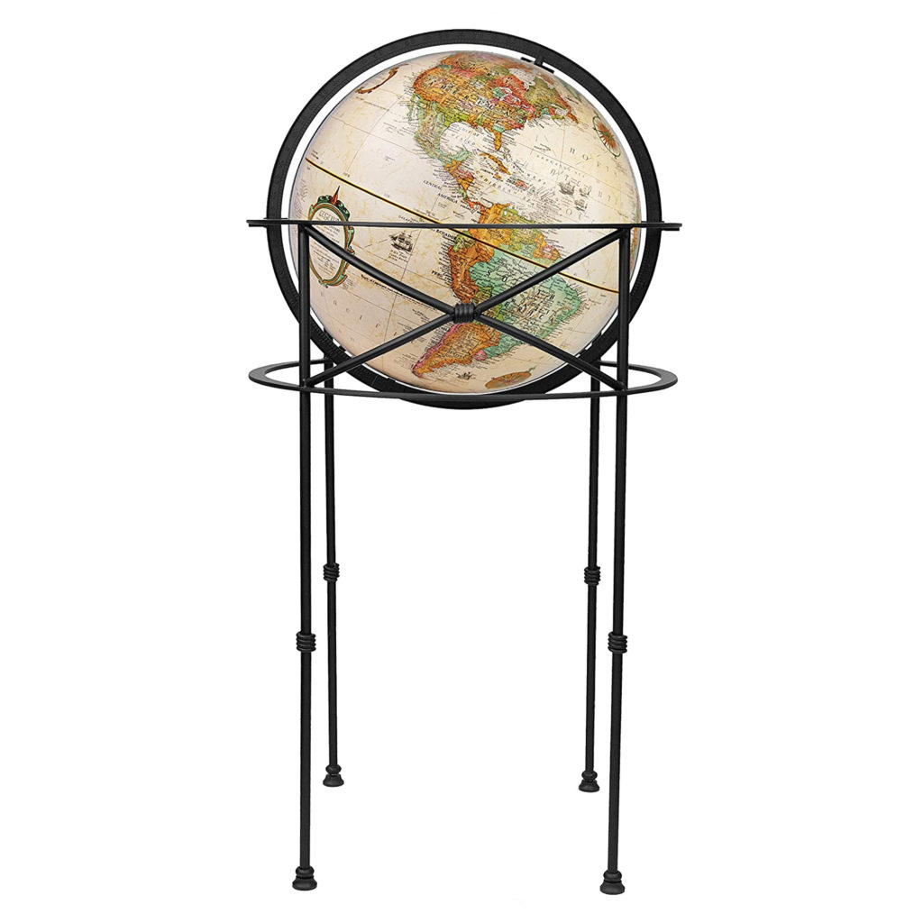 Replogle Odessa - Blue Ocean 2-Way Map, Illuminated World Globe, Raised
