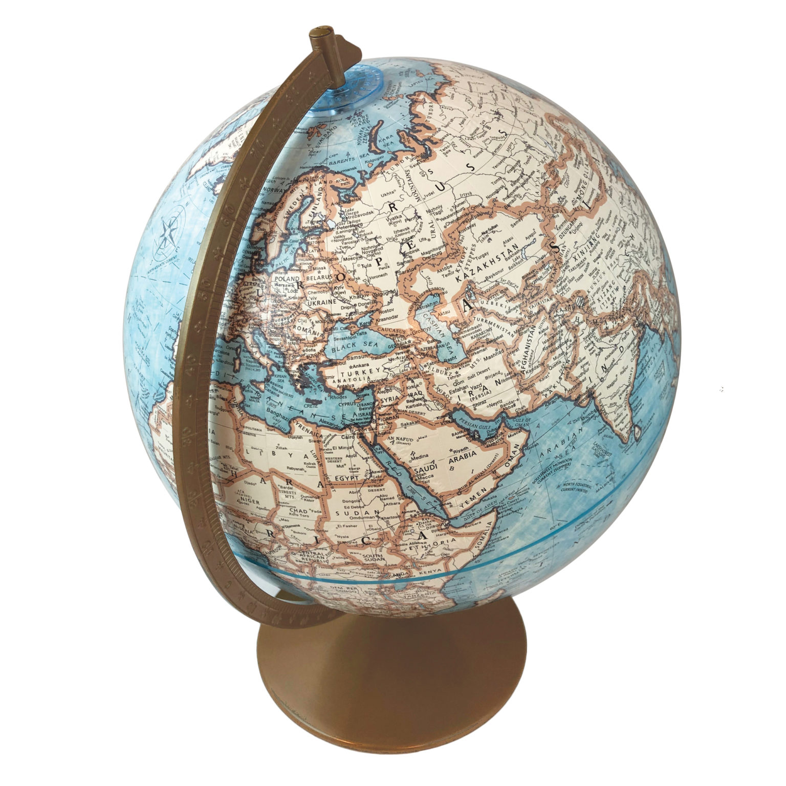 Intelliglobe II 12″ Blue Raised Relief Desk Replogle Globes