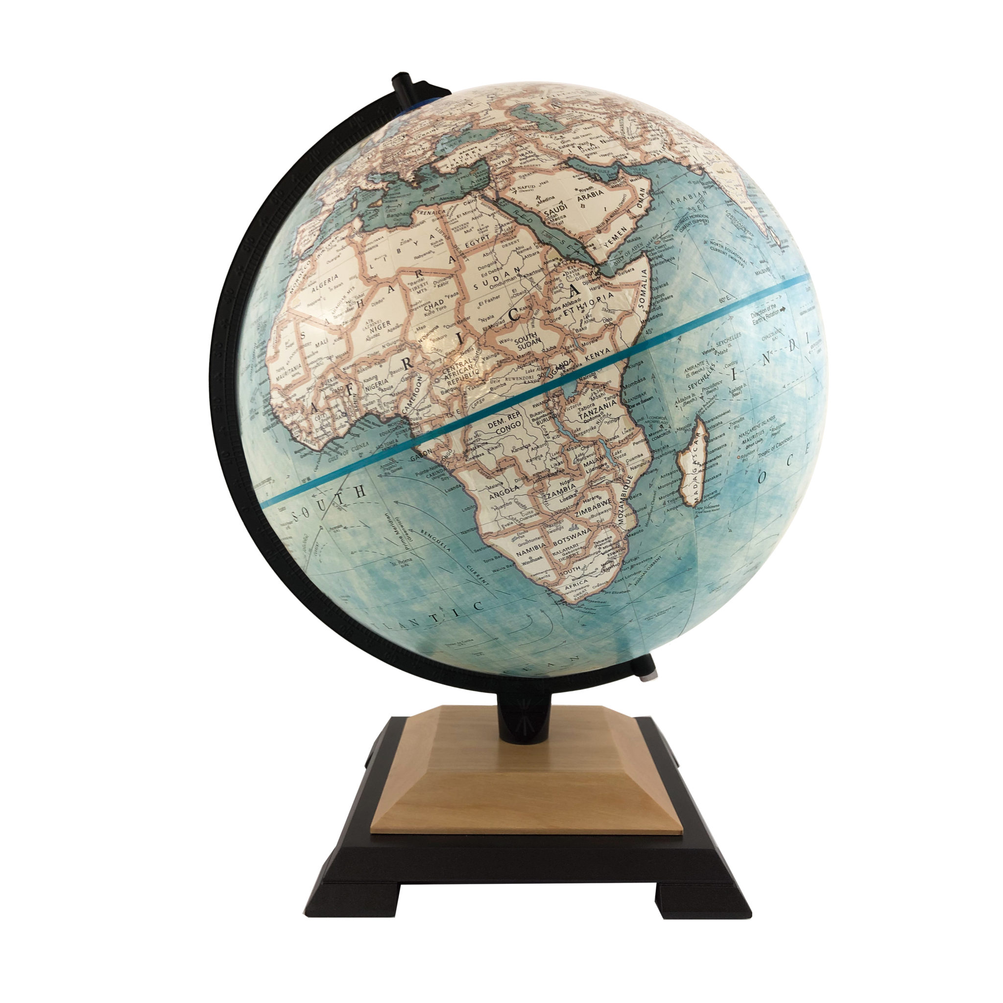 thumbnail interactive-video image 1 of Replogle 12 Inch Explorer Globe - Raised Relief World Map With Gold Base, Over 4000 Location Names 1 of 11