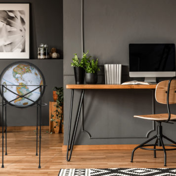 Real,Photo,Of,An,Open,Space,Interior,With,Black,Walls