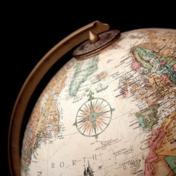 Quincy 9 inch antique globe Quincy 9 inch antique globe